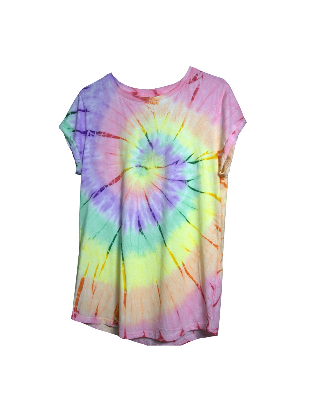 Rainbow Tie-Dye Fitted Tee - View 1